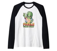 Pickle Vibes Only Cute Kawaii Pickle Funny Pickle Lover Raglan Baseball Tee