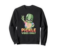 Pickle Vibes Only Cute Kawaii Pickle Funny Pickle Lover Sweatshirt