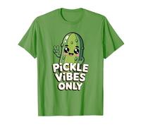 Pickle Vibes Only Cute Kawaii Pickle Funny Pickle Lover T-Shirt