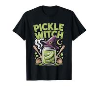 Pickle Witch Cauldron Brine Bubbling Halloween Maker Humor T-Shirt