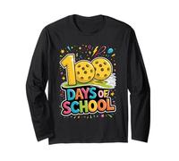 Pickleball 100 Days of School Long Sleeve T-Shirt