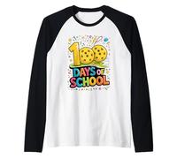 Pickleball 100 Days of School Raglan Baseball Tee
