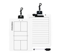 Pickleball and Badminton Coaching Clipboard | Double-Sided Whiteboard for Strategy Planning and Training | Portable Tactic Board for Coaches of Ball Sports, Matches, Practice Sessions