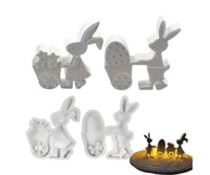 Pickleball Ballenhouder Easter Bunny Shape Craft Moulding Tool - Draagbare Opbergtas Voor Opslag In Transport - For Cement Clay Soap Candle Plaster Decoration