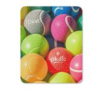 Pickleball Balls Colors Mouse Pad, Non-Slip Mousepad, Stitched Edges Waterproof Vertical Version Mouse Mat with Cute Pattern for Gaming Work Computer Office 11.8"x9.8"