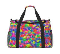 Pickleball Balls Colors Pattern Print Duffel Bag for Travel Weekender Overnight Carry On Bag Women Men Gym Luggage Bag Carry on