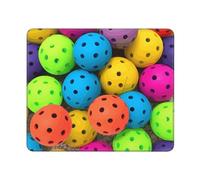 Pickleball Balls Pattern Mouse Pad, Anti-Slip Waterproof Washable, 11.8"x9.8"