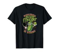 Pickleball Because Murder is Wrong Funny Player T-Shirt