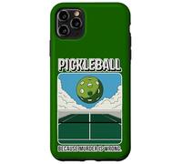 Pickleball Because Murder Is Wrong Funny Sports Design Case for iPhone 11 Pro Max