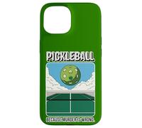 Pickleball Because Murder Is Wrong Funny Sports Design Case for iPhone 15