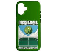 Pickleball Because Murder Is Wrong Funny Sports Design Case for iPhone 16
