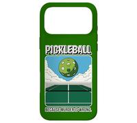 Pickleball Because Murder Is Wrong Funny Sports Design Case for iPhone 17 Pro Max