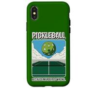 Pickleball Because Murder Is Wrong Funny Sports Design Case for iPhone X/XS