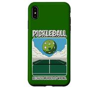Pickleball Because Murder Is Wrong Funny Sports Design Case for iPhone XS Max