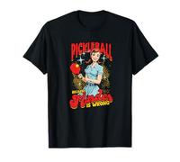 Pickleball Because Murder is Wrong Retro Lady T-Shirt