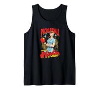 Pickleball Because Murder is Wrong Retro Lady Tank Top