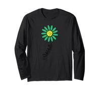 Pickleball Bloom - Script Stem Floral Graphic Long Sleeve T-Shirt