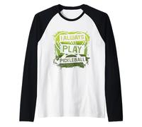 Pickleball Design for Racquet Sport Player - Play Pickleball Raglan Baseball Tee