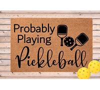 Pickleball Doormat,Pickleball Gifts,Probably Playing Pickleball Door Mat,Gift for Pickleball Player,Pickleball Gifts for Women,Pickle Rug Door mat Funny 24X16 Inch Door mat 24X16 Inch