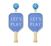 Pickleball Earrings for Women Pickleball Paddle Racket Dangle Earrings Enamel Sport Game Day Earrings Pickleball Outfits Jewelry Accessories Gifts, Zinc, No Gemstone