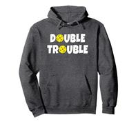Pickleball Funny Double Trouble Team T-Shirt Pullover Hoodie