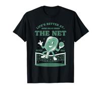 Pickleball Funny Player Lifes Better At The Net Pickle Ball T-Shirt