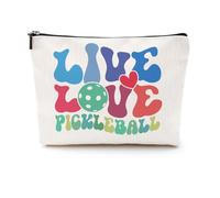 Pickleball Gifts Makeup Bag Pickleball Accessories Cosmetic Bag Pickleball Lover Gifts for Girls Women Coach Christmas, Multicolor 0415, 9.6 x 7.4 inches