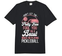 Pickleball Girl Ladies Don't Let The Pretty Face Fool You Comfort Colors Adult Heavyweight T-Shirt
