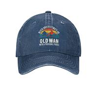 Pickleball Hat Never Underestimate an Old Man with A Pickleball Paddle Hat Women Baseball Hats Trendy Caps, Navy Blue, One size