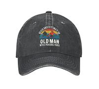 Pickleball Hat Never Underestimate an Old Man with A Pickleball Paddle Hat Women Baseball Hats Trendy Caps, Black, One Size