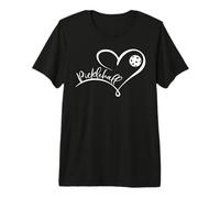 Pickleball Heart Script Design with Ball Graphic Premium T-Shirt