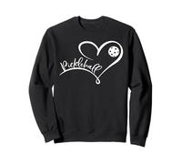 Pickleball Heart Script Design with Ball Graphic Sweatshirt