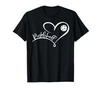 Pickleball Heart Script Design with Ball Graphic T-Shirt