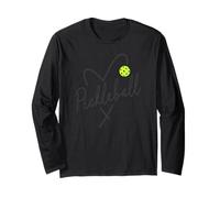 Pickleball Heart Script - Love The Dink Graphic Long Sleeve T-Shirt