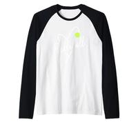 Pickleball Heart Script - Love The Dink Graphic Raglan Baseball Tee