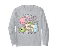 Pickleball is My Happy Place Cute Kawaii Design Long Sleeve T-Shirt