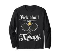Pickleball is My Therapy Funny Dinker Kitchen Paddle Long Sleeve T-Shirt