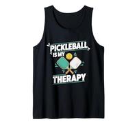 Pickleball is My Therapy Funny Dinker Kitchen Paddle Tank Top