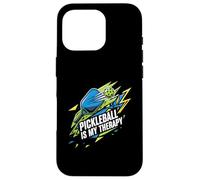 Pickleball Is My Therapy Funny Paddle Ball Player Gift Case for iPhone 16 Pro