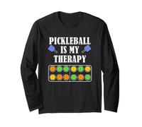 Pickleball is My Therapy Funny Saying Dink Ball Long Sleeve T-Shirt