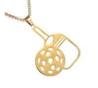 Pickleball Jewelry for Women,Fashion Stainless Steel Pendant | Fashion Sports Hollow Necklace for Outdoor Activities Travel Date Men Women, Refer to description, Stainless Steel, Unisex