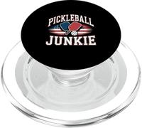 Pickleball Junkie USA Paddle Graphic PopSockets PopGrip for MagSafe