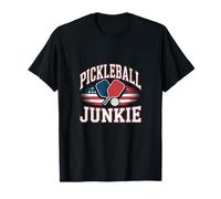 Pickleball Junkie USA Paddle Graphic T-Shirt