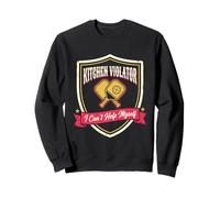 Pickleball Kitchen Violator I Can't Help Myself Funny Design Sweatshirt