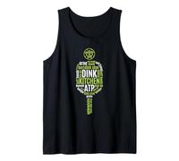 Pickleball Life Paddle Word Cloud Dink Player Tank Top