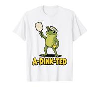 Pickleball Lover Dink A-Dink-TED Funny Frog Sports Lover Value Graphic T-Shirt, Men, White, L