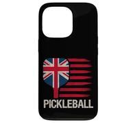 Pickleball Lover Player Paddle UK Flag Grunge Case for iPhone 13 Pro