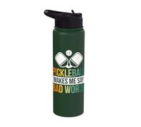 Pickleball Makes Me Say Bad Words Stainless Steel Insulated Water Bottle