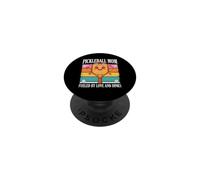 Pickleball Mom Fueled By Love And Dinks Hearts PopSockets Adhesive PopGrip