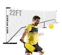 Pickleball Net, Portable Easy Setup 22ft Regulation Size for Outdoor Backyard Home Driveway | Steady Metal Frame Strong PE Net